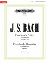 French Suites, BWV 812-817 / French Overture, BWV 831 piano sheet music cover